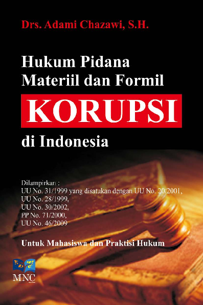 Cover Buku Hukum Pidana Materiil dan Formil Korupsi di Indonesia