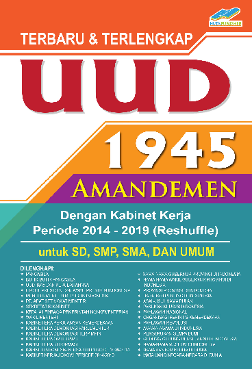 Cover Buku UUD 1945 AMANDEMEN DENGAN KABINET KERJA PERIODE 2014-2019