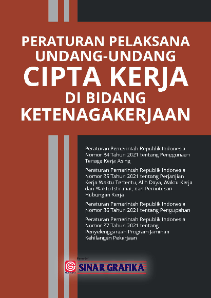 Cover Buku Peraturan Pelaksana Undang-Undang Cipta Kerja di Bidang Ketenagakerjaan 