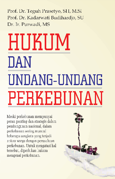 Cover Buku Hukum dan Undang-Undang Perkebunan