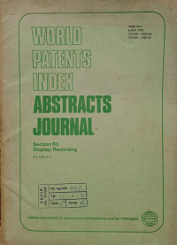 Image of World patents index abstracts journal : section R3 display; recording
