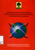 Analisis dan evaluasi hukum tentang perjanjian internasional di bidang kewilayahan