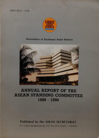 Image of Annual report of the Asean standing committee 1989 - 1990