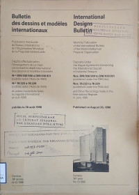 Image of Bulletin des dessins et modeles internationaux : international designs bulletin