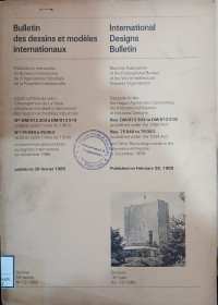 Image of Bulletin des dessins et modeles internationaux : international designs bulletin