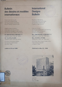 Image of Bulletin des dessins et modeles internationaux : international designs bulletin