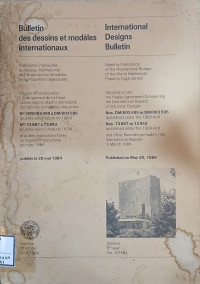 Image of Bulletin des dessins et modeles internationaux : international designs bulletin
