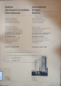 Image of Bulletin des dessins et modeles internationaux : international designs bulletin
