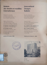 Image of Bulletin des dessins et modeles internationaux : international designs bulletin