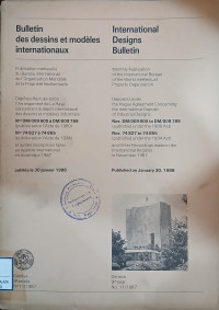 Image of Bulletin des dessins et modeles internationaux : international designs bulletin