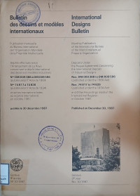 Image of Bulletin des dessins et modeles internationaux : international designs bulletin