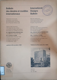 Image of Bulletin des dessins et modeles internationaux : international designs bulletin