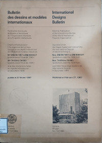 Image of Bulletin des dessins et modeles internationaux : international designs bulletin