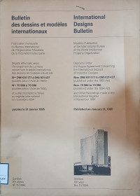 Image of Bulletin des dessins et modeles internationaux : international designs bulletin