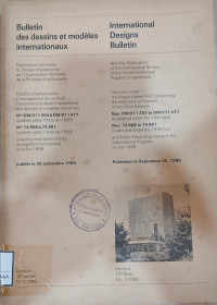 Image of Bulletin des dessins et modeles internationaux : international designs bulletin