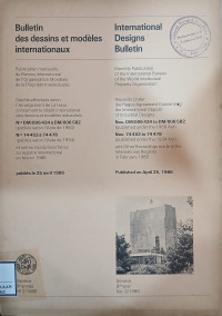 Image of Bulletin des dessins et modeles internationaux : international designs bulletin