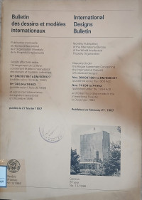 Image of Bulletin des dessins et modeles internationaux : international designs bulletin