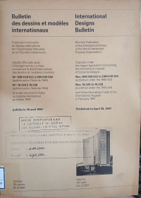 Image of Bulletin des dessins et modeles internationaux : international designs bulletin