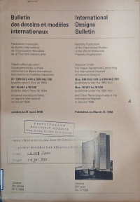 Image of Bulletin des dessins et modeles internationaux : international designs bulletin