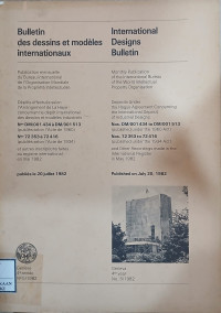 Image of Bulletin des dessins et modeles internationaux : international designs bulletin