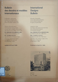 Image of Bulletin des dessins et modeles internationaux : international designs bulletin