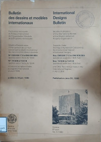 Image of Bulletin des dessins et modeles internationaux : international designs bulletin