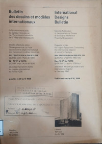 Image of Bulletin des dessins et modeles internationaux : international designs bulletin