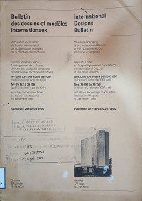 Image of Bulletin des dessins et modeles internationaux : international designs bulletin