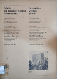 Image of Bulletin des dessins et modeles internationaux : international designs bulletin