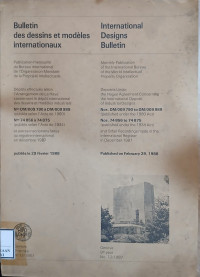 Image of Bulletin des dessins et modeles internationaux : international designs bulletin