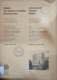 Image of Bulletin des dessins et modeles internationaux : international designs bulletin