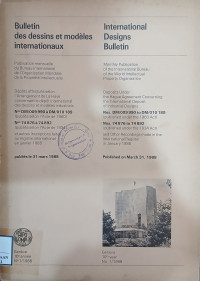 Image of Bulletin des dessins et modeles internationaux : internatio9nal designs bulletin