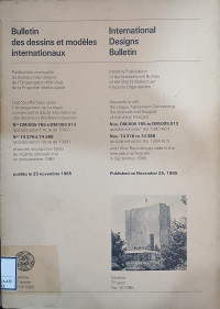 Image of Bulletin des dessins et modeles internationaux : international designs bulletin