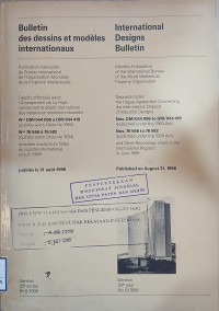 Image of Bulletin des dessins et modeles internationaux : international designs bulletin