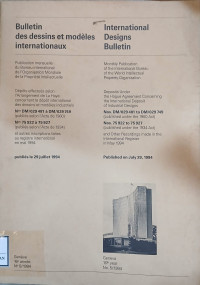 Image of Bulletin des dessins et modeles internationaux : international designs bulletin