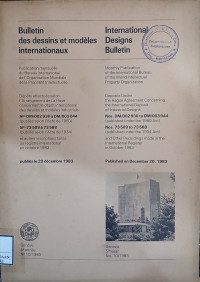 Image of Bulletin des dessins et modeles internationaux : international designs bulletin