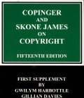 Copinger and scone james on copyright : First supplement to the fifteenth edition