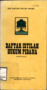 Daftar istilah hukum pidana ( prapublikasi )