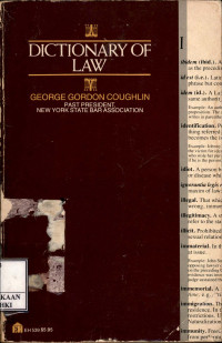 Image of Dictionary of law
