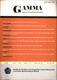 Image of Gamma : jurnal penelitian eksakta