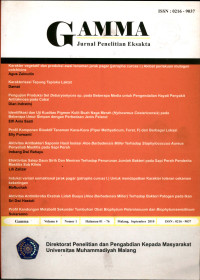 Image of Gamma : jurnal penelitian eksakta