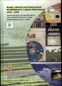 Hasil unggulan penelitian sumberdaya lahan pertanian 2003-2008 : main result of research on agricultural land resources 2003-2008