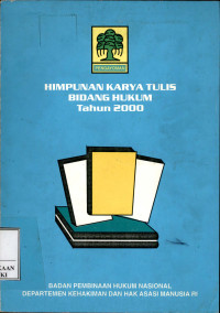 Image of Himpunan karya tulis bidang hukum tahun 2000