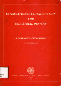 Image of International classification for industrial designs : (locarno classification)