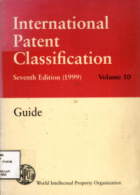 International patent classification volume 10 : guide