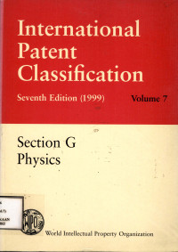 International patent classification volume 7 : section g physics