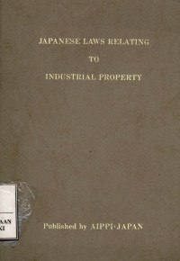 Japanese laws relating to industrial property