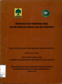 Image of Pemenuhan gizi perempuan hamil dan ibu menyusui sebagai hak atas kesehatan
