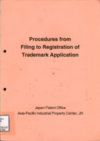 Procedures from filing to registration of trademark  application-