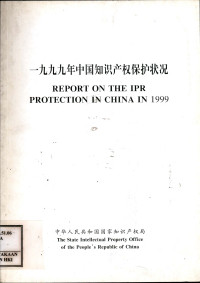 Image of Report on the ipr protection in China in 1999
